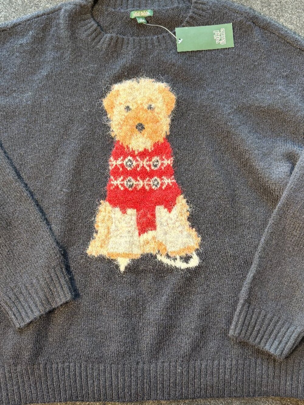 Wild Fable Dog Ice Skating Sweater Women’s Medium NWT